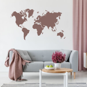 Šablóna na stenu - Mapa sveta