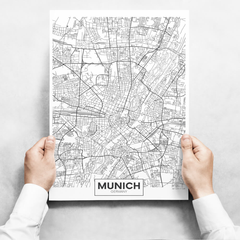Obrazy na stenu - Map of Munich II