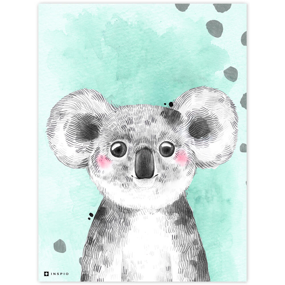 E-shop Obraz do detskej izby - Farebný s koalou