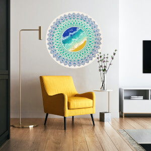 Nálepka na stenu do obývačky - Mandala, oceán