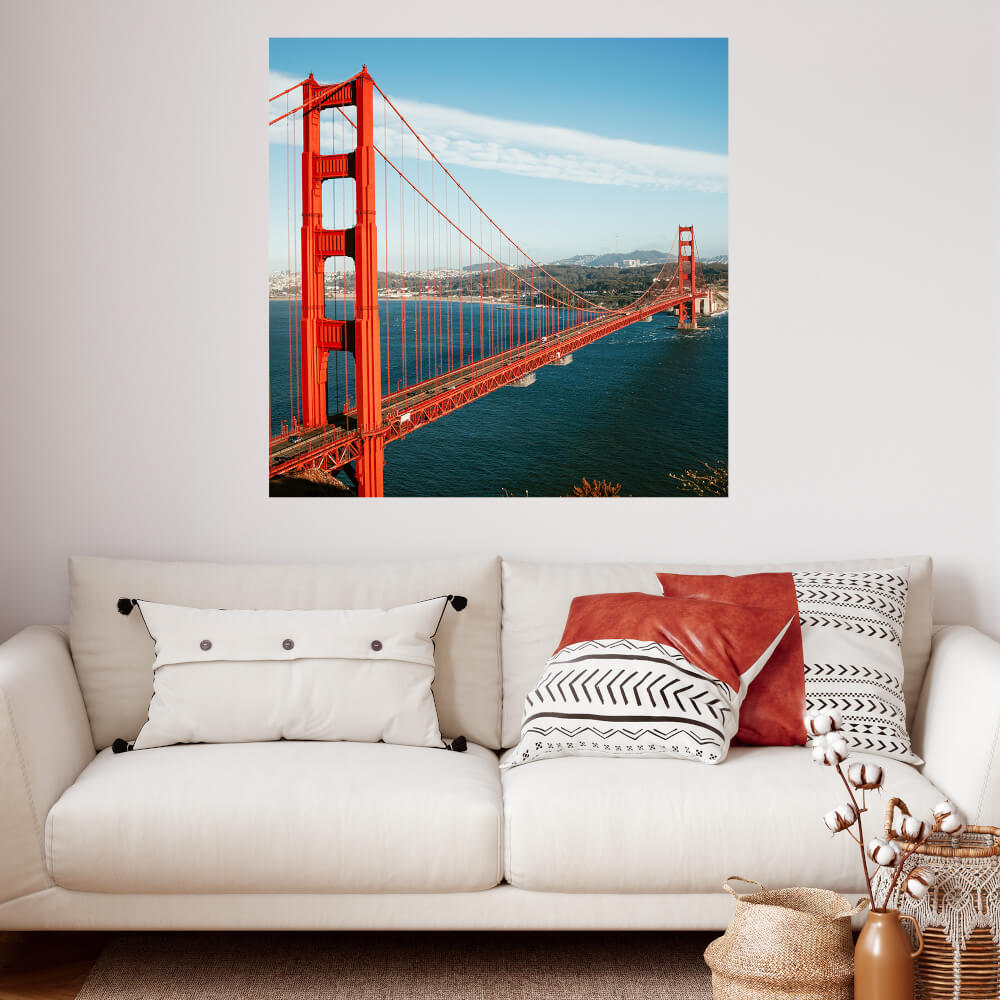 Nálepka na stenu z fotky - Golden Gate Bridge