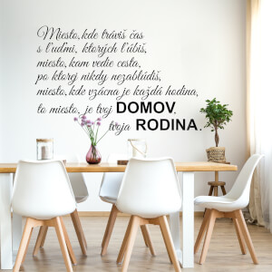 Nálepka na stenu - Tvoj domov, rodina