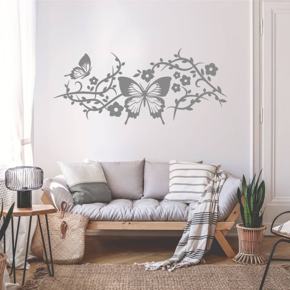 Wall stickers - Flowers and butterflies