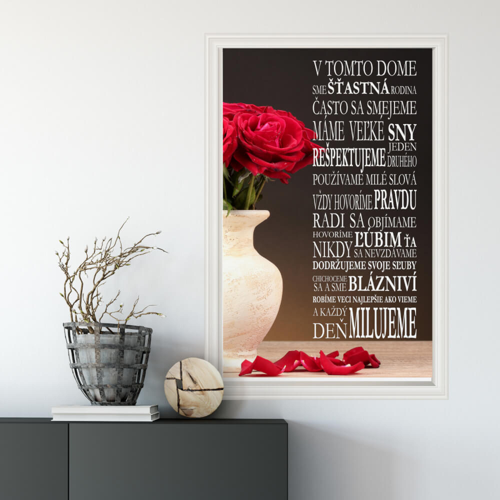 E-shop Samolepiace tapety citáty - Domov..., a lupene