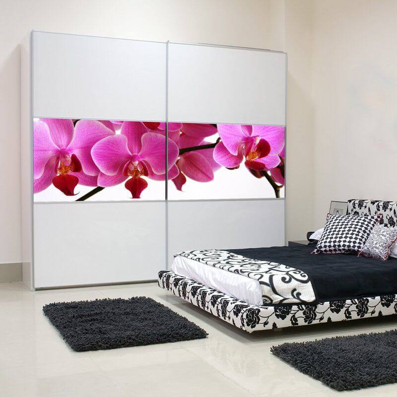 E-shop Nálepka na nábytok - Ružové orchidey