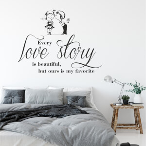 Nálepka na stenu - Love story anglicky