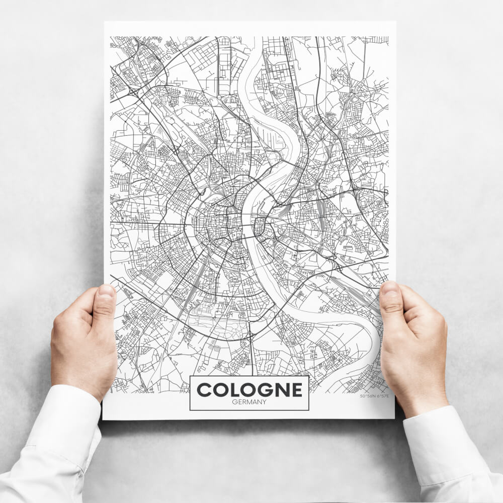 Obrazy na stenu - Map Of Cologne II