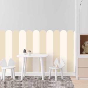 Samolepiaca textilná tapeta Oblúk – Sand Beige (neutrálna béžová – ideálna na kombinovanie)