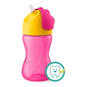 Philips AVENT Hrnček 300 ml Bendy s ohybnou slamkou dievča