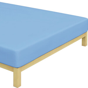 Jersey plachta na posteľ - Stredne Modrá